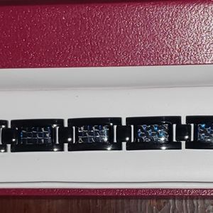 Men's 1/2 carat blue diamond bracelet